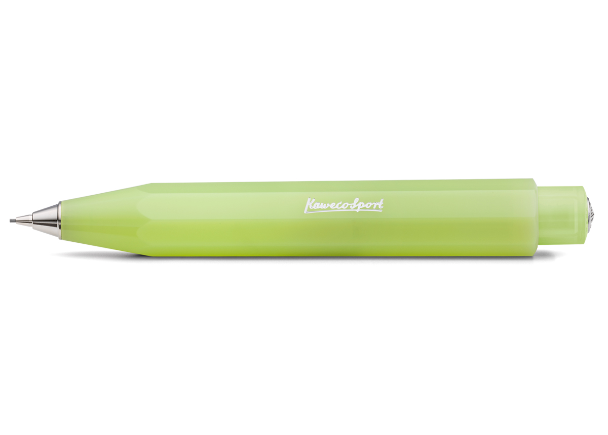 KAWECO FROSTED SPORT PUSH PENCIL FINE LIME 0.7MM (1885) 